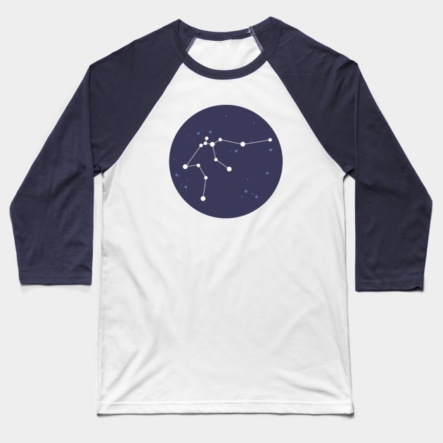 Aquarius Constellation Baseball T-Shirt by aglomeradesign